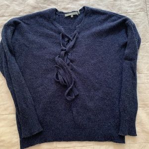27 Miles Navy Cashmere Sweater Sz Small